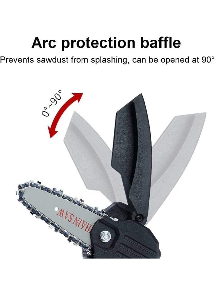 DubaiGallery Mini Cordless Chainsaw 48V, Rechargeable Electric Pruning Saw with Strong Motor, Sharp Chain, Safety Design and Carry Case for Easy Wood Cutting - Image 5